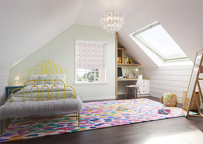 Pastel Hearts, Multi - Twist&Fit Roller Blind - Image 7